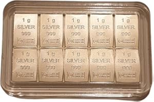 nelier 10g Silberbarren in Kapsel Silber Valcambi - 10 * 1 g Barren CombiBar Schweiz