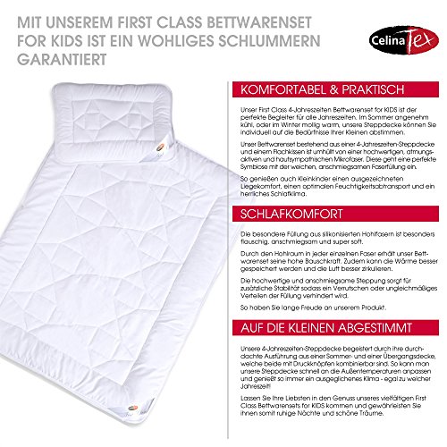 CelinaTex 0002430 | First Class 4-Jahreszeiten Kinder Bettdecke | weitere Decke wählbar | Mikrofaser Baby-Steppdecke 100 x 135 cm im Set mit 1x Kopfkissen 40 x 60 cm - 8