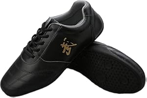 VIBLiSS Martial Arts Shoes for Women, Lightweight Casual Qigong Sport Sneakers Anti-Slip Leather Kung Fu Taichi Trainers