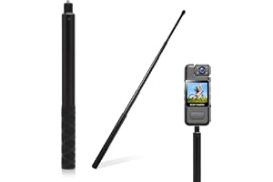JYYWTSI Selfiepinne 120 cm aluminium legering osynlig utdragbar stabil selfiepinne osynlig selfiestav för Insta X3 X4 X2 Hero