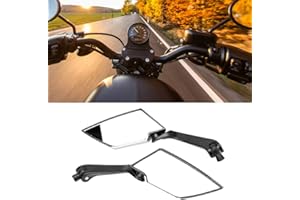 TERISASS Specchietti Moto Omologati, 2Pcs Specchietto Retrovisore Specchi Retrovisori Modificati per moto Specchietti Moto Universali (Fibra di carbonio)