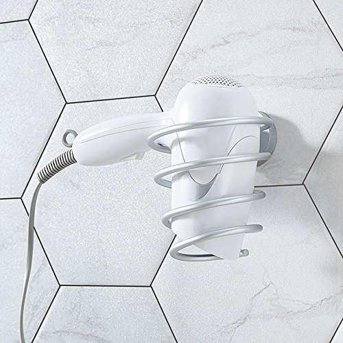acmetop Fön Halter Wandhalterung, Edelstahl massiv Aluminium – Original Silber