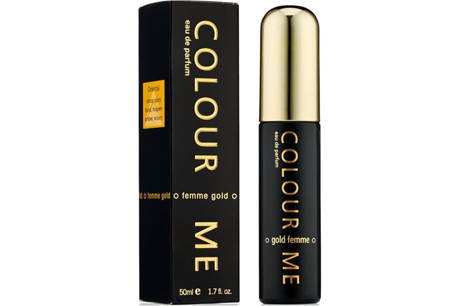 COLOUR ME Gold Femme Perfume for Women. 50ml Eau de Parfums. Luxury Fragrance - Ladies Perfume, Long Lasting Womens Perfumes by Milton-Lloyd