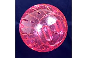 Global Pets Hamster Ball With Sparkle, 7" Hamster Disco Ball with Screw Fit Design (Pink)