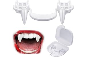 CHUANKEFANXING Vampire Teeth, Vampire Fangs Teeth, Retractable Vampire Fangs, Vampire Teeth for Halloween Costume Props Party, Vampire Costume Accessories for Halloween Party