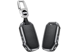 KUNIO Etui na klucze pasuje do Kia Ceed CD Sportage 4 GT K3 K5 Optima Cerato Forte Soul 4 NIRO Seltos stop aluminium skórzane etui na kluczyki samochodowe etui na klucze etui na klucze 3 przyciski czarne