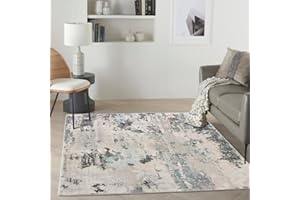 ASIinnsy Tappeto Astratto Tappeto Salotto Moderno Grigio Grande Tappeti Moderni Soggiorno a Pelo Corto Antiscivolo Morbido Tappeto per Soggiorno Camera da Letto (120 x 160 cm, Beige/Multi)