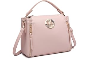 Miss Lulu Women Handbags Pu Leather Small Top Handle Tote Cross Body Bag Womens with Light Golden Hardware