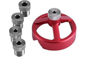 Nimoa Strumento di guida di perforazione, 5/6/ 7/8/ 9/10 mm, strumento di centratura del legno, guida di perforazione verticale (rosso)