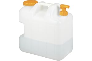 Relaxdays vattenbehållare med kran, 25 liter, bpa-fri plast, vit
