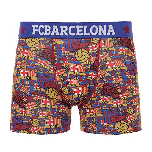Boxer FC Barcelona Licencia Oficial Azul - Granate, Hombre, Bleu - Grenat, EU - XL