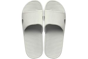 JoWebb Unisex Slip On Slippers for Women/Men Non-Slip Light Weight Flat Slide Sandals Shower Sandals House Soft Flip Flop Shoes for Indoor Home Garden Bathroom Poolside