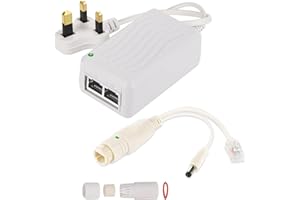 Lonnky PoE Power Adapter 48V 0.5A - Supply Injector with Splitter Adapter for Non-PoE IP Camera, AP, Router, VoIP Phone - Enhanced Power Solution
