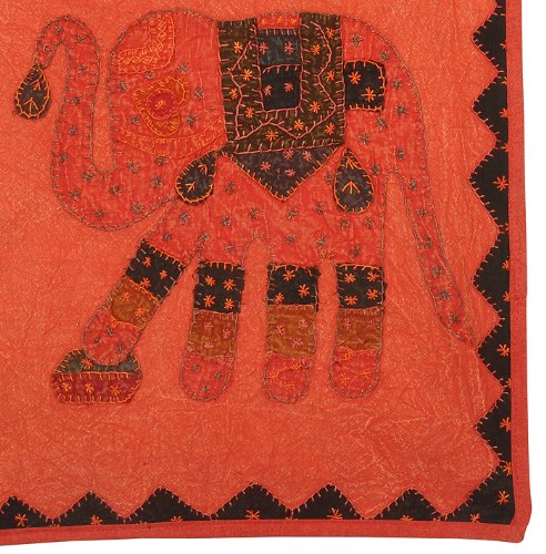 Imagen 2 de Hilo de algodón decorativo de pared y colgantes Patch Work Elephant-Tapestry Tamaño 16 X 51 pulgadas