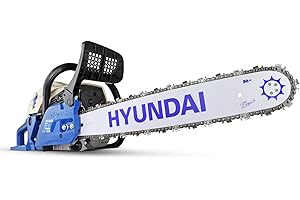 Hyundai 62cc 20” Petrol Chainsaw – Powerful Lightweight Heavy-Duty Chain Saw for Tree Felling, Logs, Firewood & Garden Use