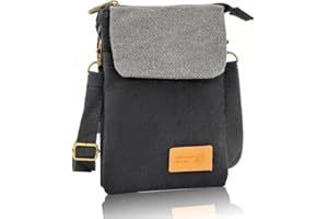 DOGMOON Handytasche Zum Umhängen, Leichte Crossbody Umhängetasche, Handy Umhängetasche Damen, Handy Tasche Damen Multifunktionale Damen Handytasche Mit Schultergurt für Alltag Schule Einkauf (Schwarz)