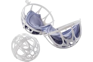 YCYUYK White Polypropylene (PP) Laundry Ball Set of 2 Zipper Round Honeycomb Mesh 15x16.5cm 10.5x11.5cm