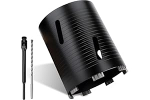 MOXPIFY 152mm x 170mm Long Diamond Core Drill Bit Set with 240mm SDS Plus Shank. To Be Used In Concrete Masonry Brick Block Stone Granite.