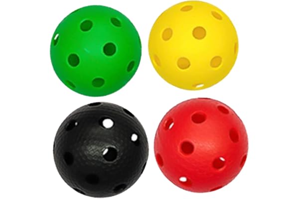 RCGOFOLLOW Innebandybollar för övning av färdigheter 72 mm diameter Lättviktspaket med 4 bollar Innebandybollar är också för inomhus- och utomhusövning