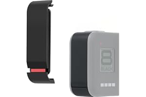SOONSUN Couvercle de Batterie de Rechange étanche en Aluminium de 10 m avec Porte latérale pour caméra d'action GoPro Hero 8 Noir