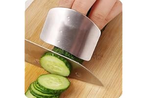 LOVE ME BRAND 2 x Stainless Steel Finger Guard for Precision Slicing, Dicing, and Chopping Essential Kitchen Tool for Safety and Efficiency.No More Messy cuts
