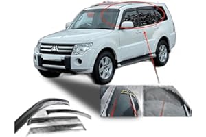 AC WOW 4 deflettori d'aria compatibili con Mitsubishi Pajero Shogun 5 porte 2006 2007 2008 2009 2010 2011 2012 2013 2014 2015 2016 2017 2018 2019 2020 20 21