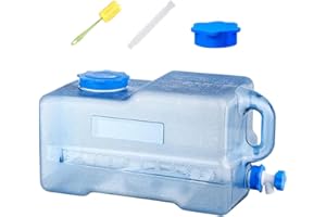 Umikk Bidón de agua con grifo y tapa de rosca, bidón de agua para camping, sin BPA, tanque de agua potable, depósito de agua para camping con asas, bidón portátil multiusos para camping caravana