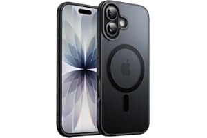 ‎JETECH JETech Etui Magnetyczne dla iPhone 17 6,3 Cala Kompatybilne z MagSafe, Półprzezroczysty Matowe Tył Szczupły Minimalistyczne Odporne na Wstrząsy Osłona Telefon (Czarny)