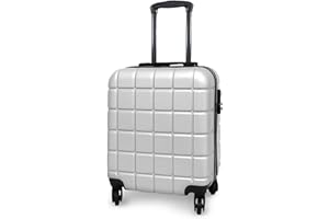 AVIO Atlas Cabin Suitcase 45x36x20cm - Lightweight Double-Wheel Luggage Bag w/Combi Lock, 3 Internal Pockets, Telescopic Handle w/ 3 Heights - Durable ABS Hard Shell RyanAir, EasyJet, British Airways