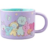 Grupo Erik BT21The Journey Mug &ndash; Ceramic Coffee Mug 380 ml for Breakfast | Kawaii Girl Gift, Dishwasher and Microwave Safe, B