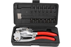 JEANOKO Kit di Perforazione Manuale per Lamiere Acciaio Inossidabile Rame Striscia di Alluminio Ferro Pelle Plastica Punzonatrice Manuale Profondità Regolabile per la Perforazione di Piastre di Ferro Sottili