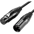 SHULIANCABLE Câble XLR, Professionnel symétrique Mâle vers Femelle Microphone Cable, Compatible avec Microphone, Table de Mixage, Caméra, Amplificateur, Alimentation Fantôme, Hautparleur (2M)