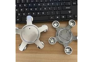 ZUOBYMBC 4 Pièces Cache-Moyeu pour Audi A4 A5 A6 A7 Q3 Q5 A3 S5 135 mm 0601165,Cache Moyeux,Cache de Roue Centrale,Auto Cache Moyeux Capuchons De Centre,Jante Centre D'emblème,Silver