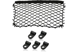 Alpha Rider Red de Carga Universal para Motocicleta de 37,5 x 25 cm, Red de Almacenamiento elástica elástica con 5 Hebillas para Caja Superior para BMW R1200GS F650GS F700GS (Negro)