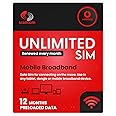 Vodafone 5G Unlimited Preloaded Data Sim. Perfect for unlocked Phones, Routers, Tablets and Wifi Dongles - Activate anytime when you receive the SIM - Choose your Data Duration (12 Months)