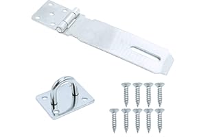 SZXMDKH Lucchetto con Chiusura a Viti, Chiusura Hasp in Acciaio Inox, Chiusura con Chiave per Porta di Giardino, Lucchetto non deforma per Camera da Letto, Armadio, Cassetto，5 inch