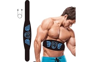 COODAY EMS Trainingsgerät, Bauchmuskeltrainer, USB Wiederaufladbar, LCD Display, Herren Damen,Tragbarer Muskelstimulator, 8 Modi & 19 Intensitäten, Bauchtrainer Trainings Gang