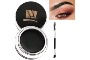 EONFAVE Wasserfestes Augenbrauen Gel, Langanhaltend Augenbrauen Formen Brow Gel Mit Bürste, Hochpigmentiert Augenbrauenfarbe Leicht Nicht Fettend Styling Augenbrauengel (05 schwarz)
