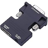 8K VGA to HDMI，HDMI to VGA Adapter,8K Converter with Full HD Audio Video Output,For TV, Computer,Laptop, PC, Monitor, Project