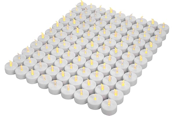 Lot de 100bougies LED Bougies CR2032 piles Bougies Unscented Bougie chauffe-plat sans flamme claire vacillante gefälschte Bougie pour la maison décorations de Noël Mariage