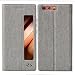 Produktbild Feitenn Huawei P10 Hülle, dünne Premium PU Leder Flip Handy Schutzhülle mit dem Ansichtsfenster | TPU-Stoßstange, Magnetverschluss, Kameraschutz- und Standfunktion Brieftasche Etui (Grau)