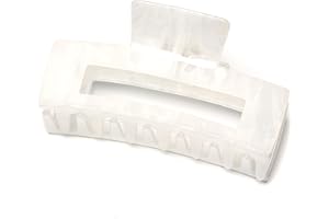 ‎QINGOO QinGoo Groß Acryl Haarklammer Schöne Weiß Haarspange Damen Haarschmuck Kopfschmuck Elegant Haar-Accessoire10cm 1stück(White)