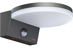 ‎OKTAPLEX LIGHTING Oktaplex Ros Außenlampe mit Bewegungsmelder IP65 3000K warmweiß Aussenleuchte LED 1300 Lumen 14,6W 230V Wandleuchte anthrazit