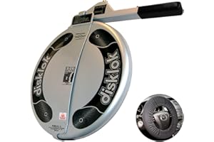 Disklok S 390 Silber inkl. Lenkrad-Schoner - Lenkradkralle + Airbagschutz für Lenkräder mit 35-38,5 cm ø (für Linkslenker EU ohne UK)