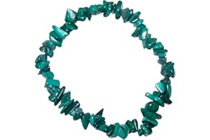 JANNI-SHOP-SPLITTER KETTEN UND ARMBÄNDER Malachit Splitter Armband auf elastischem Band aufgezogen.(3537)