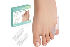 Welnove Zehentrenner - 8 Stück Pinky Zehenschutz, Bunion-Cushion mit Separator für Damen und Herren, Gel-Zehenspreizer zur Linderung von Fußschmerzen (Shield-Spacer)