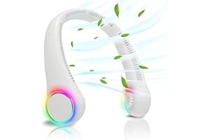 ITSHINY Wentylator na szyję, przenośny wentylator, mini wentylator USB, bezłopatkowy wentylator, mocny i cichy wentylator z akumulatorem 4000 mAh, 3 prędkości, do użytku na zewnątrz na kemping