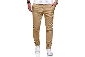 behype. Herren Basic Chino Jeans-Hose Stretch Regular Slim-Fit 80-0310