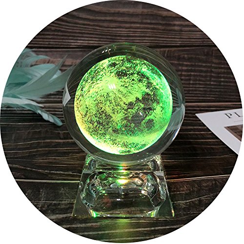 Sfera Di Cristallo 3D CON Modello Del Uni Sistema Solare E Grundlage LAMPADA LED, Palla (Gewand) Di Vetro Trasparente 80 mm (3.15 POLLICI), Regalo: Per Bambini, Uomini, appassionati Di Fisica