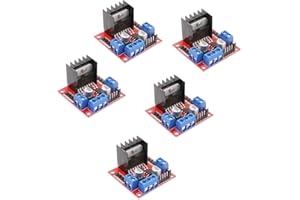 FRANGOO 5 Pack of L298N Module H Bridge Driver Board Module for Stepper Motor Smart Car Robot DC Stepper Motor Driver Controller Board
